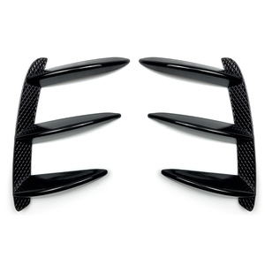 Amp-Z Rear Bumper Canards For Mercedes-Benz A-Class W176 A200 A260 Piano Black Carbon Fiber Texture Sports Style - Product Image 1