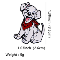 Chien tacheté émail doux métal épinglette conception personnalisée en gros Animal Logo Badge cadeau porte-clés breloque