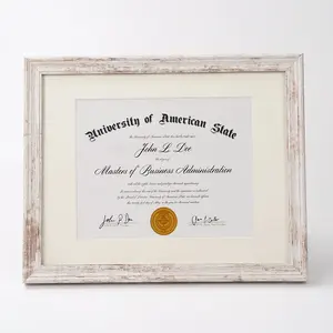 A4 nuevo diseño creativo personalizado cuero barato de madera MDF documento Diploma Certificado Premio foto marco del cartel