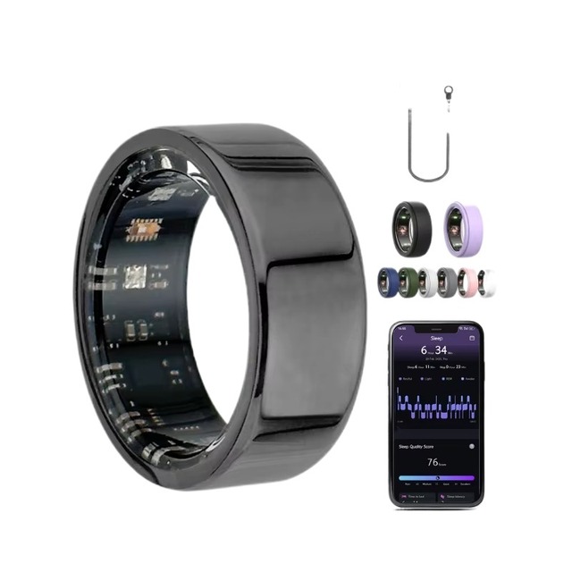 AICITY Ring Wearable Tech Technology Open Source Custom Anillo Inteligente Stress Temp Spo2 HRV Sleep Vital Health Smart Ring