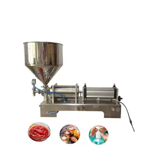 Máquina de enchimento de molho de tomate pneumática, máquina de embalagem para enchimento de garrafas de molho de salada de mel