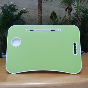 Escritorio para ordenador portátil con portavasos y ranura, adecuado para bandeja de desayuno, escritorio de escritura, mesa de dibujo - Product Image 1