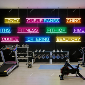 Tableros luminosos LED personalizables Banners Manejados Signos Rectángulo Cheerleading Cheer Props Ideas para competencia Letrero de neón - Product Image 5