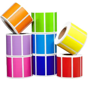 Labels Thermal Print 50x30 1000 Pieces Pl Red.yellow.blue.green.brown.orange.purple.pink And White