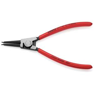 KNIPEX - 46 11 A2 SB Pince à circlips pour circlips extérieurs sur arbres noir atramentisé, tête polie, poignées plastifiées st - Product Image 1
