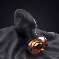 Mehrfarbiger Neuer Ferngesteuerter Analplug Butt Plug Rosenform Vibrierender Analmassage-Stimulator Sexspielzeug für Frauen