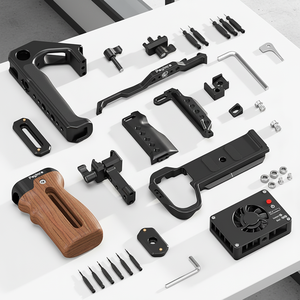 שירותי עיבוד שבבי בהתאמה אישית של יצרן ציוד מקורי (OEM) עבור אביזרי אחיזה לכלוב מצלמה מפלדת אל-חלד/אלומיניום לצילום - Product Image 1