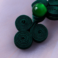 Set Kancing Katak Mutiara dengan Pita Penutup 5 Pasang Aksen Manik-Manik untuk Dekorasi Jahitan Cheongsam Qipao Gaun Kostum Kerajinan DIY