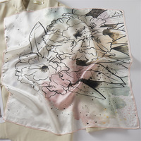 Écharpe carrée en soie de mode en gros pour femmes, foulard en soie pure à impression numérique personnalisée pour les boutiques de marque et les cadeaux promotionnels