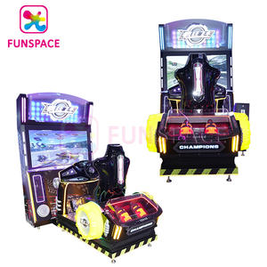 Funspace Máquina de juegos de carreras de coches <span class=keywords><strong>locos</strong></span> Arcade que funciona con monedas Máquina de videojuegos de coches de carreras de diversión interior - Product Image 4