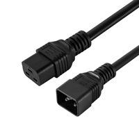 Vente en gros C19-C20 cordon d'alimentation 16A 250V haute qualité C20 prise mâle vers C19 prise femelle PDU UPS serveur câble d'extension d'alimentation