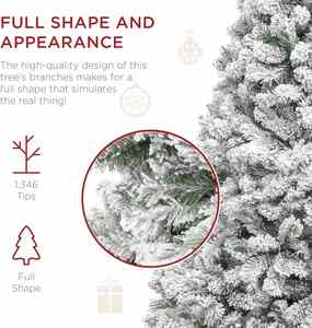 Idea de Nuevo Producto 2026: Árbol de Navidad Nevado de 6 pies (180 cm) de Alta Calidad, Hecho en China - Product Image 2