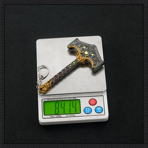 <span class=keywords><strong>God</strong></span> of <span class=keywords><strong>War</strong></span>: <span class=keywords><strong>Ragnarok</strong></span> Marteau de Thor 12cm 84g Porte-clés entièrement en métal - Product Image 4