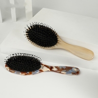 Neue benutzer definierte profession elle Haar kämme Handgemachte Acetat Griff Borste Haar bürste Anti statische ovale Luftkissen Mode für den Salon gebrauch