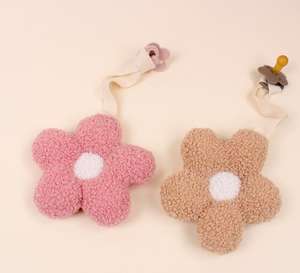 Portaciuccio <span class=keywords><strong>Personalizzato</strong></span> in Peluche Sherpa a Forma di Orsetto Luna e Stella con Massaggiagengive per Neonati 0-12 Mesi - Product Image 5