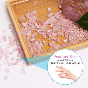 Tintura di trucioli di cristallo di quarzo rosa alla rinfusa 0.9 Lb/405g di cristallo caduto pietra ciottoli decorativi per <span class=keywords><strong>la</strong></span> decorazione della casa - Product Image 2