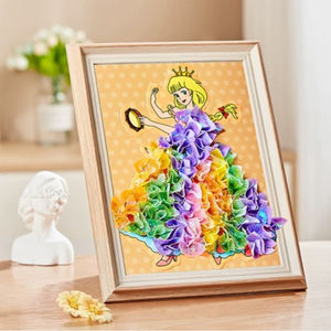 Puzzle en tissu créatif Poke Art Kids DIY Toys Princess <span class=keywords><strong>Dressing</strong></span> Up Puncture Painting <span class=keywords><strong>Kit</strong></span> For Kids - Product Image 5