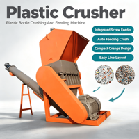 Équipement de broyage de plastique de type vertical, broyeur de déchets plastiques PET, broyeur de déchets industriels recyclés, broyeur de plastique
