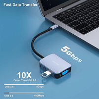 BENFEI USB C HUB 4 in 1 Adaptor Multiport dengan USB C ke HD MI VGA USB 3.0 dan Pengiriman Daya 60W