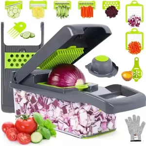 Tts 2024 mới 16 trong 1 Rau Chopper hành tây Chopper trái cây Slicer khoai tây Peeler Rau cắt hướng dẫn sử dụng