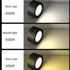 Spot LED rond Aluminium Intérieur Extérieur Hôtel Maison Couloir Cylindre Plafond Mur Montage en surface Downlights - Product Image 3