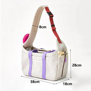 Moda renk engelleme çanta evcil hayvan taşıyıcı çanta Poop dağıtıcı çanta ile küçük evcil hayvan taşıyıcı s köpek kedi taşıyıcı çanta - Product Image 4