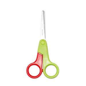 Dual Color Handle Household Scissors Green And <b>Red</b> Straight Head Stainless Steel For <b>Paper</b> Cutting Craft Student Office Use - Product Image 3