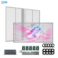 Écran LED transparent en maille pour vitrine de magasin, haute transparence, prix d'usine, affichage vidéo publicitaire 3D