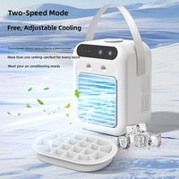 Enfriador Evaporativo Transfronterizo USB con Batería Integrada, Mini Ventilador Eléctrico de Escritorio Silencioso con Nebulización, Ventilador de Enfriamiento Portátil