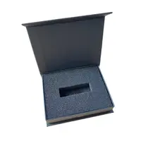 Luxus benutzer definierte Premium-Foto USB-Verpackung Geschenk buch Box Hochzeit Großhandel faltbare USB-Kabel Ladung schwarz USB-Box
