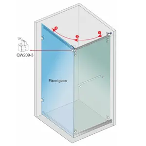 Box Move Shower Sliding Door Kits Shower Room Wheel Roller Glass Shower Hardware Accessories Sliding Glass Door