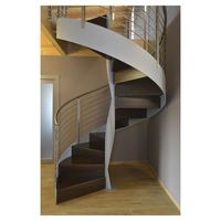 Escalier en spirale Optima gain de place pour bateau avec garde-corps en verre et acier de qualité marine, idéal pour l'intérieur et adapté aux appartements