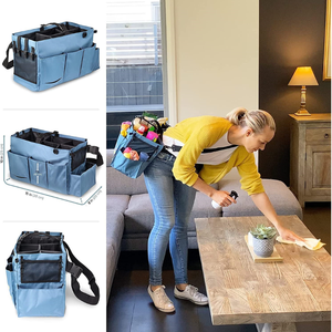 Sac de rangement <span class=keywords><strong>à</strong></span> bandoulière Mydays pour extérieur, multi-poches, organisateur d'outils ménagers pour le nettoyage et le déménagement - Product Image 3