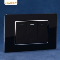 3 Gang 1 WAY 2 WAY Switch USA Standard Interrupteur mural à bouton-poussoir