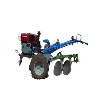 NEW dry and paddy field suitable walking tractor powered round disc plough product for Kenya