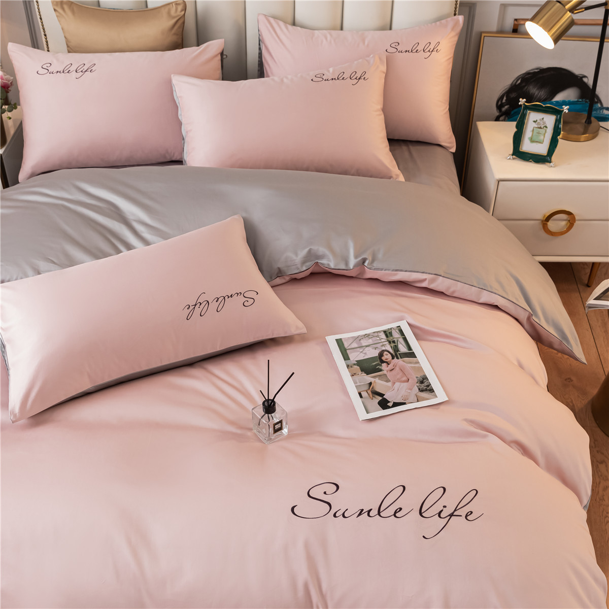 Pink + Grey