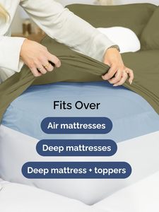 <span class=keywords><strong>Drap</strong></span>-housse de luxe ultra doux et anti-froissement pour matelas de 18 à 24 pouces, respirant et facile à installer. - Product Image 6