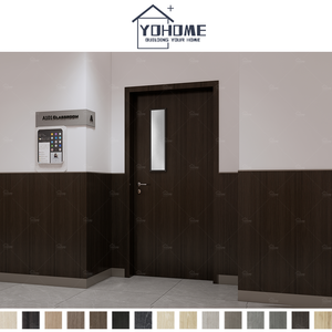 Portes de classe en bois insonorisées et ignifuges avec fenêtre, finition chêne, certifiées CE, pour écoles - Product Image 4