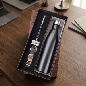 Executive <b>Gift</b> Set Stainless Steel Bottle Metal Pen Keychain Personalized Custom Design for <b>Office</b> Events Bulk Corporate <b>Gifts</b> - Product Image 6