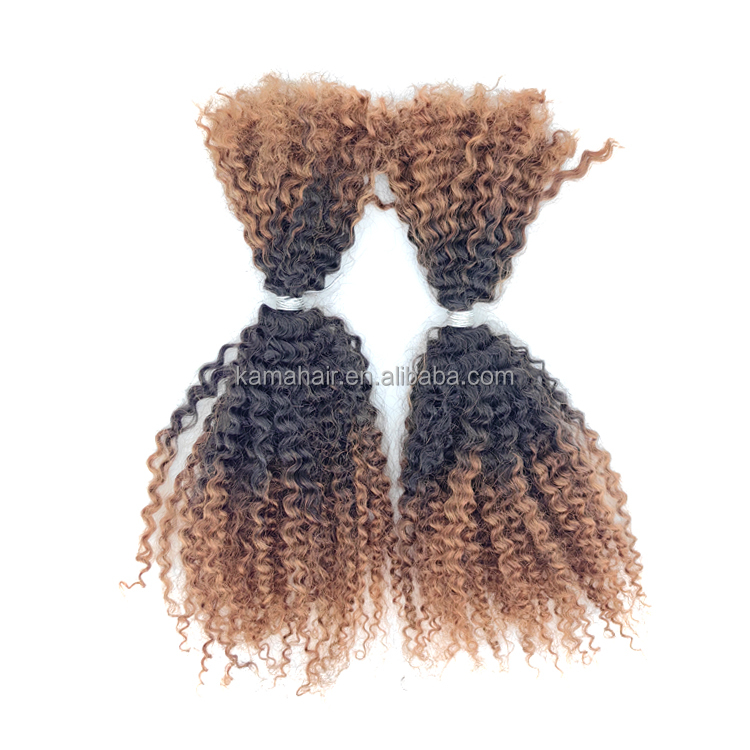 KAMA 50g Afro Kinky Twist Bulk Braiding Hair Extension 4C Remy Human Hair Peruvian Hair Quality for Braids Detail Section 7