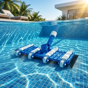 Cabezal de Aspiradora Manual para Piscinas, Resistente, Azul, Portátil, para Piscinas Subterráneas y de Superficie - Product Image 2