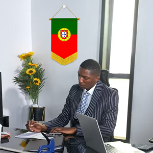 Wholesale Mini Pennant Car Flags 20x30cm Portugal Wall Decor <b>Small</b> Ornaments Hanging Digital Printing Satin Material - Product Image 3