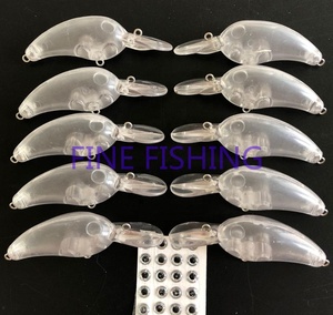 Esca da pesca non verniciata più venduta 75mm 7.6g corpo esca crankbait vuoto 158 in stock occhio libero - Product Image 4