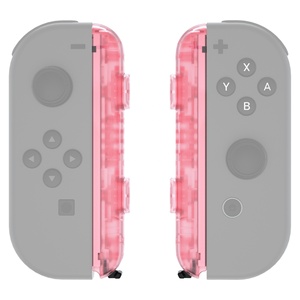 Coque de remplacement DIY rose cerise transparente, sangle de poignet personnalisée, boutons pour Nintendo Switch et Switch OLED - Product Image 1