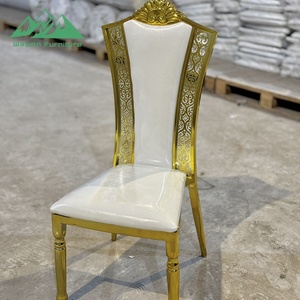 Chaise <span class=keywords><strong>de</strong></span> mariage <span class=keywords><strong>de</strong></span> luxe en acier inoxydable, chaise <span class=keywords><strong>de</strong></span> banquet d'hôtel d'extérieur avec rembourrage doux pour les événements <span class=keywords><strong>de</strong></span> <span class=keywords><strong>salle</strong></span> <span class=keywords><strong>de</strong></span> mariage et <span class=keywords><strong>de</strong></span> restaurant - Product Image 3