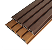Panneaux muraux rainurés verticaux en PVC WPC, revêtement mural extérieur en composite bois-plastique co-extrudé pour appartements extérieurs