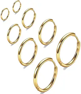 Perhiasan Tindik Telinga/Hidung Perak Murni 925 Perhiasan Unik Individu Ukuran Berbeda Perhiasan Tindik Telinga/Hidung