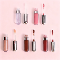 Gloss à lèvres minéral végétalien de haute qualité de marque privée, transparent et riche, rouge à lèvres liquide longue durée, hydratant, taille standard