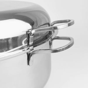 Sartén ovalada de acero inoxidable 304 para hornear pavo, con estante y tapa, para hornear - Product Image 4