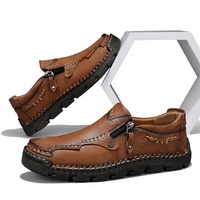 Nouvelles chaussures mocassins pour hommes printemps/automne, grande taille, décontractées, à enfiler, en microfibre respirante, semelle en caoutchouc résistante à l'usure